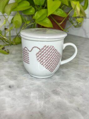 Vintage Toscany Collection Japan Tea Infuser Mug with Lid Loose Leaf Steeper Cup